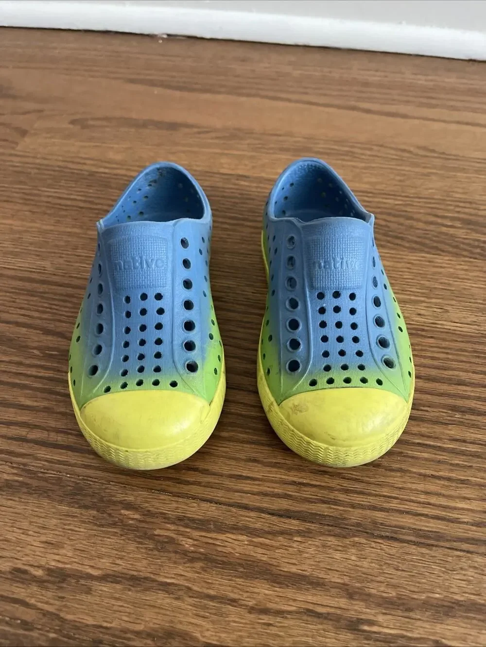 NATIVE JEFFERSON Ombre Blue Yellow WATER SANDALS SNEAKER SHOES TODDLER Child 8